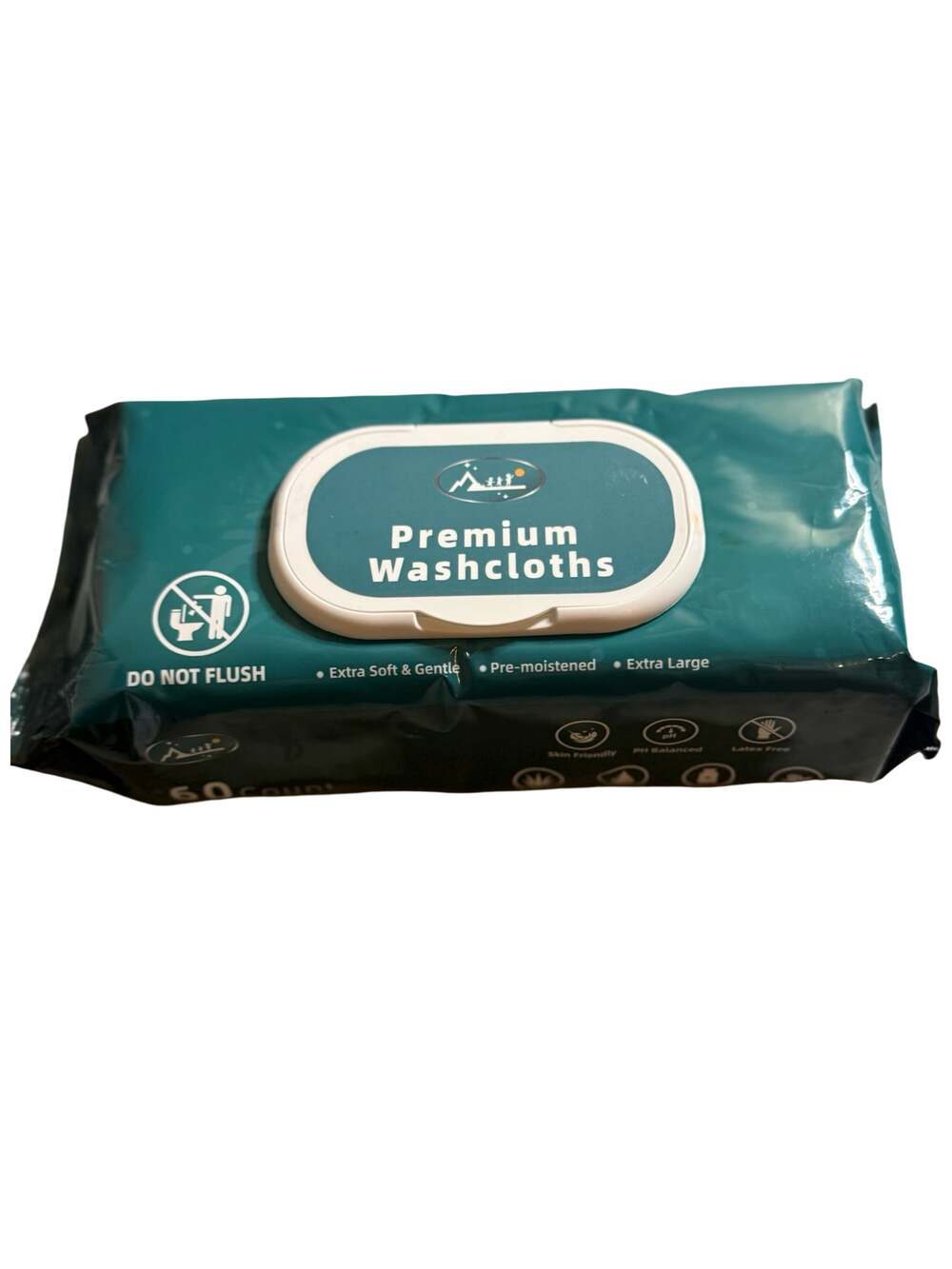 AllSett Health Premium Extra Large Pre-moistened Washcloths 60 Count 8x12
